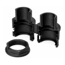 Compression Gland – Black – c/w Locknut – 25mm