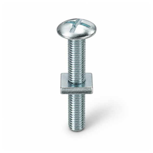 Roofing Bolts & Square Nuts – M6 – BZP – Pack of 100