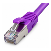 Patch Lead – CAT6A – RJ45 – S/FTP – Purple – 1m