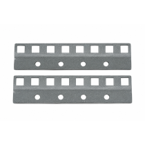 Conversion Bracket – 21" ETSI to 19" - 3U – Plain Rippled – Light Grey – Pair