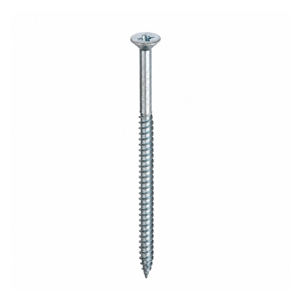 Wood Screw – Twinthread – Pozi – BZP – 12g x 2" – 5.5x50mm – Pack of 100