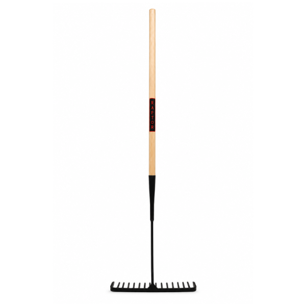 Excavator Tarmac Rake - Wooden Handle