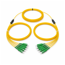 Fibre Optic Trunk – 12F G.657A2 – LC/UPC to LC/UPC – 3.0mm – Yellow – 15m