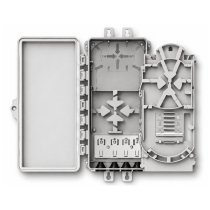 ASN 24F Pre Split 1x1:8 Bare - LC/APC w 8 LC/APC Adaptors – Grey