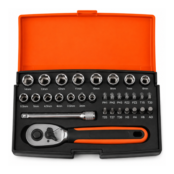 Bahco – SL25 – Socket Set – 1/4" Drive – 25 Piece