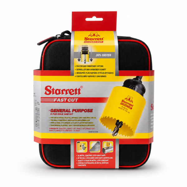 Starrett KFC06023 – Fast Cut Holesaw Set – 22 to 64mm