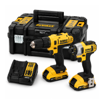 DeWalt Combi Drill & Impact Driver Twin Kit – 18V–XR – 2 x 2.0Ah Batteries - DCZ298D2T-SFGB