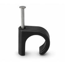 Pro Elec Round Cable Clips – 7mm – Black – Pack of 100