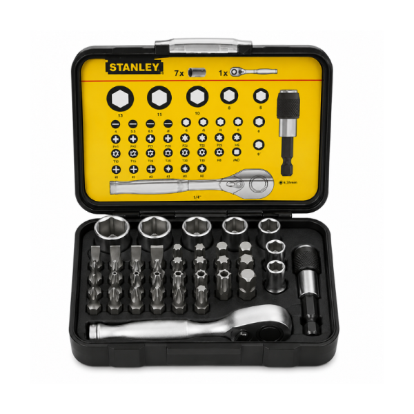 Stanley FatMax 1/4" Drive Socket & Bits Set – 39 Piece