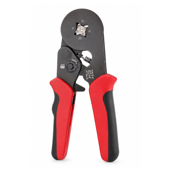 Ratchet Square Bootlace Ferrule Crimping Tool – 0.25–10mm² – 175mm