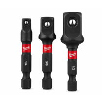 Milwaukee Shockwave Socket Adaptor – 1/4″ Hex – 3 Piece – 4932479228
