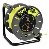 Masterplug OLU50134SL-PX PRO-XT Cable Reel – 4 Socket – 50m – Green – Thermal Cut-Out