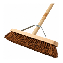 Stiff Bassine Broom – 450mm – Wooden Handle & Metal Stay