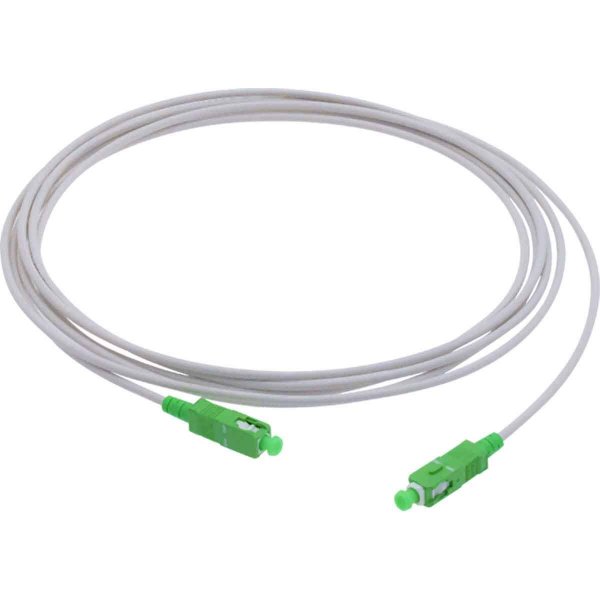 Reinforced subscriber optical cord SX SC/APC-SC/APC G.657A2 Ø 3.0mm White - Several lengths available