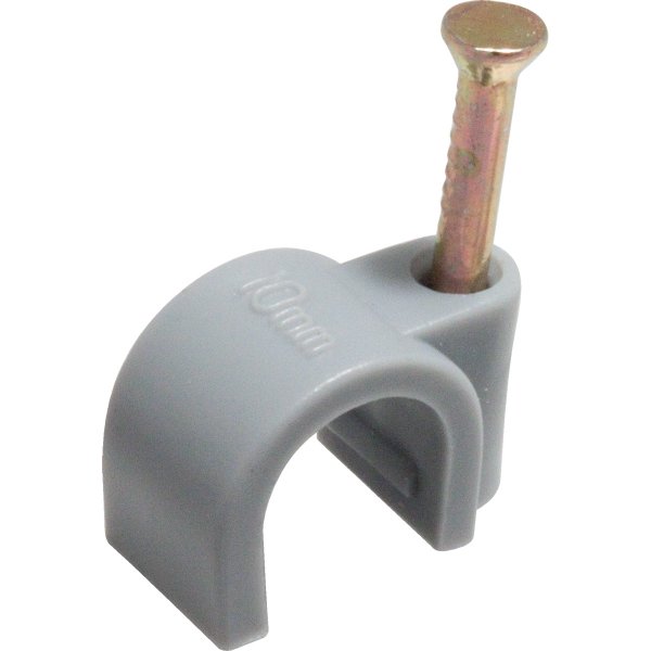 Round cable clip Grey TED/100 units - available in different diameters