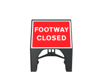 Sign Plastic 600 x 450 Footway Closed (Q Sign)