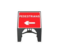 Sign Plastic 600 x 450 Pedestrian Left (Q Sign)