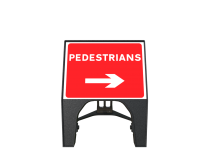 Sign Plastic 600 x 450 Pedestrian Right (Q Sign)