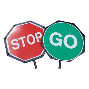 Stop & Go Board 600mm Lollipop